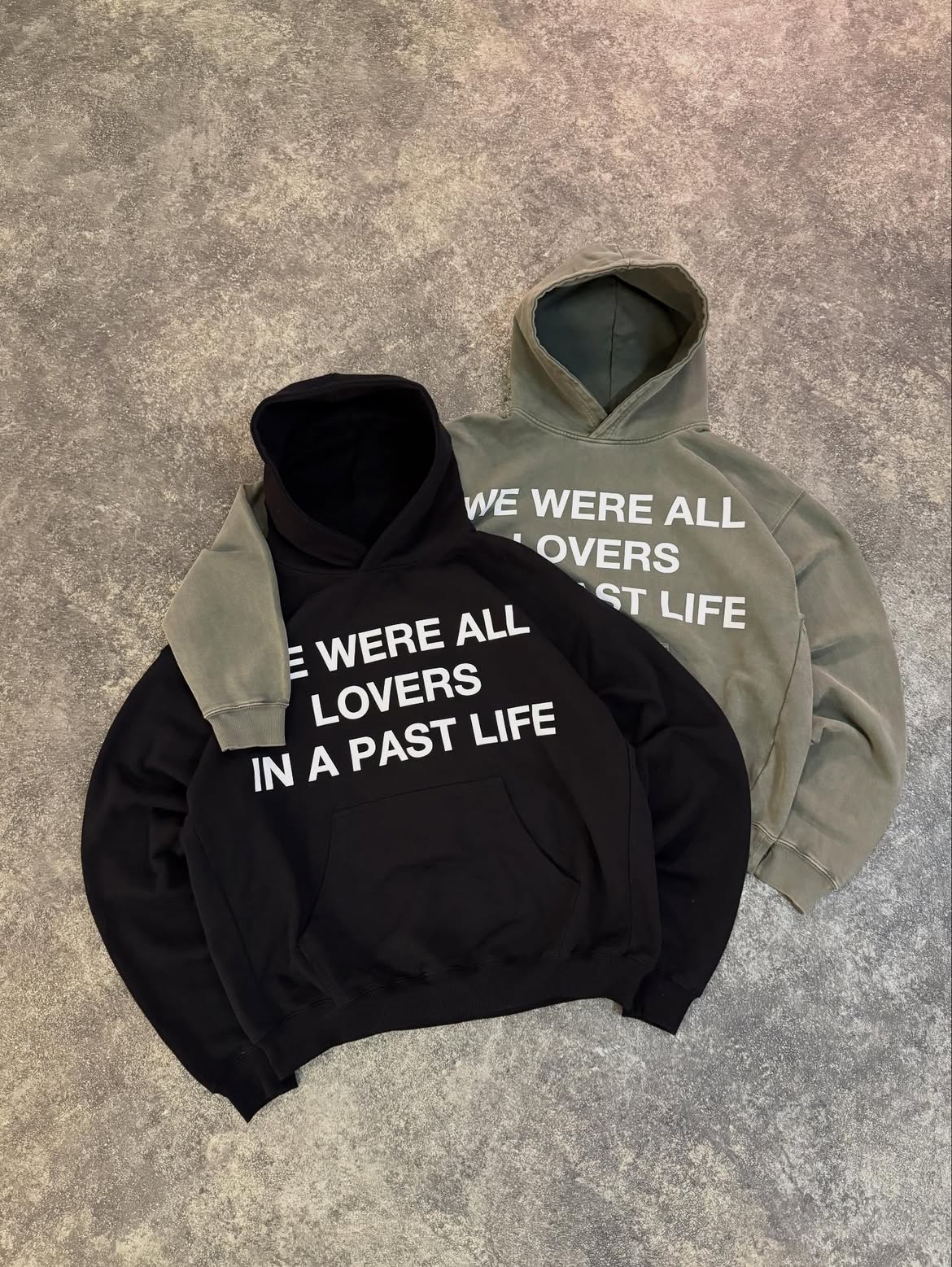 ''LOVERS'' HOODIE - VINTAGE GREEN