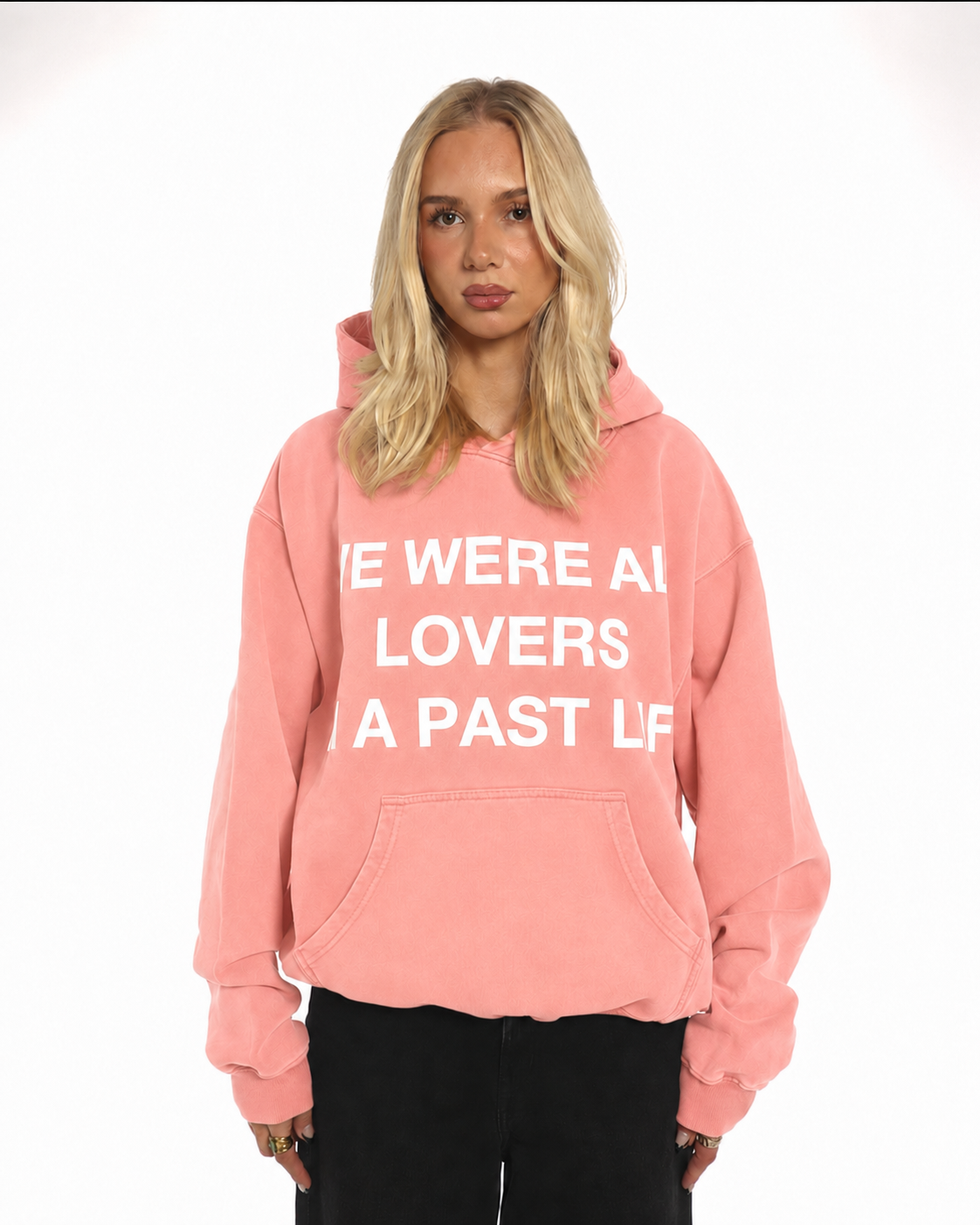 ''LOVERS'' HOODIE - VINTAGE PINK