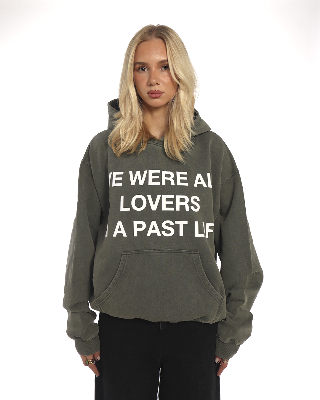 ''LOVERS'' HOODIE - VINTAGE GREEN